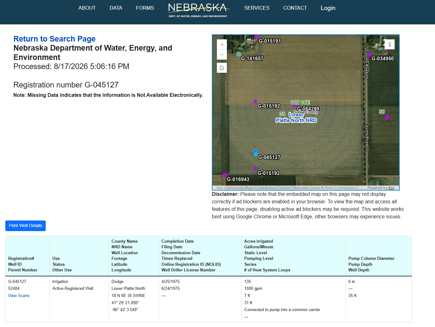 Well Info